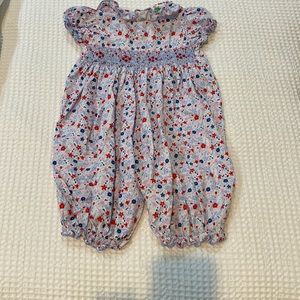 Bubble. Romper. Floral. Smocked.